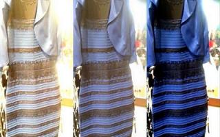 Платье синее или золотое?